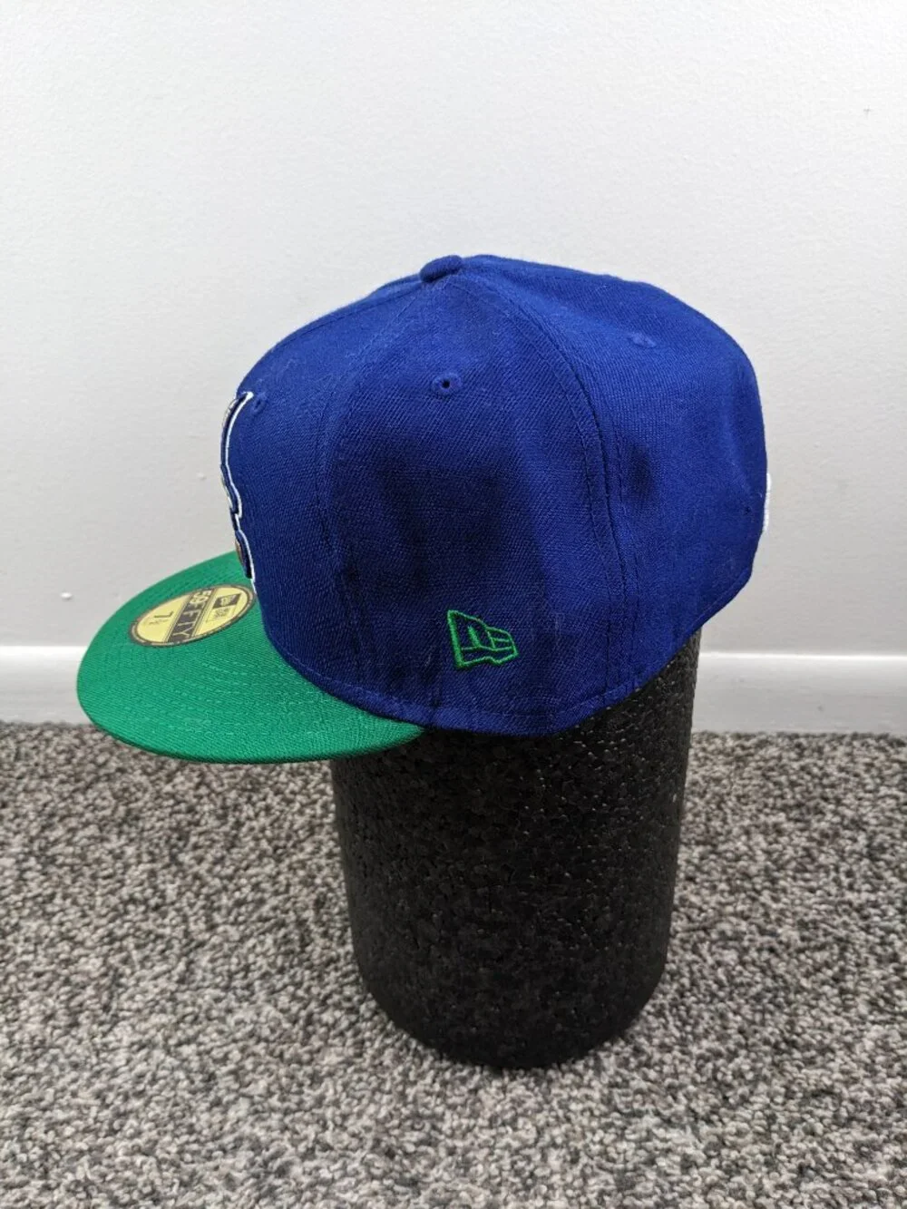 Hartford Yard Goats Hat Cap New Era 59Fifty 7 1/2 Blue Green